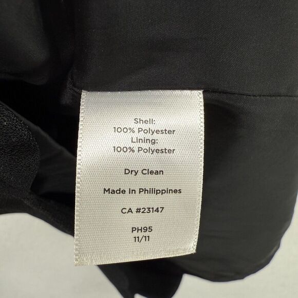 Talbots Dress Women 8 Black Sheath Scalloped Sleeveless Elegant Preppy Classic - Picture 8 of 14